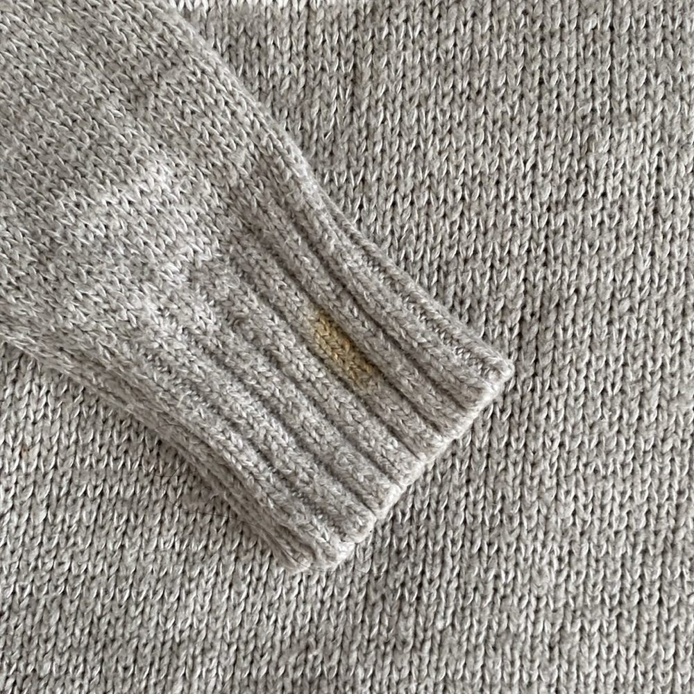 Dressbarn pale grey and white Nordic pullover Knit Cowl Neck Sweater ❄️ - Picture 5 of 17